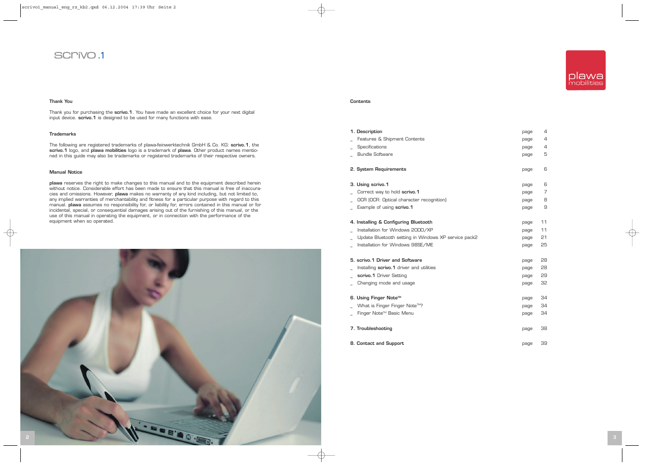 Plawa Scrivo.1 User Manual | Page 2 / 20