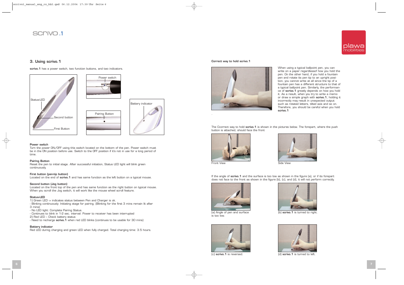 Plawa Scrivo.1 User Manual | Page 4 / 20
