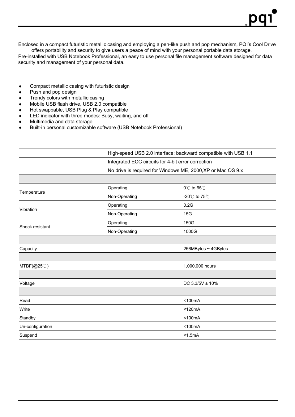 Usb flash drive | PQI Cool Drive U350 User Manual | Page 4 / 7
