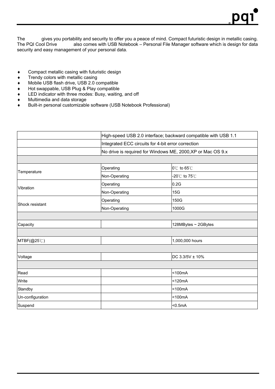 Usb flash drive | PQI Cool Drive U339S User Manual | Page 4 / 7