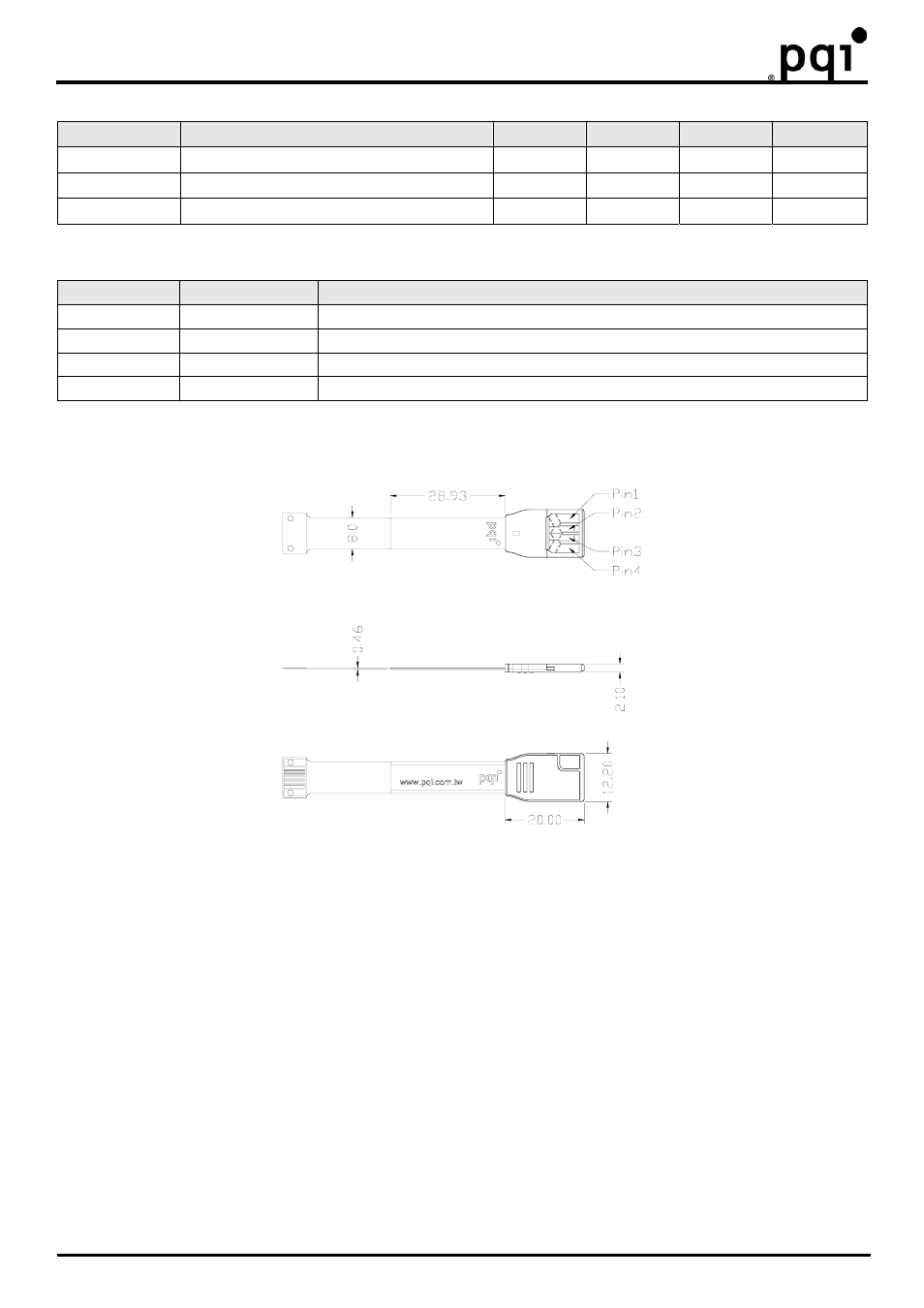 Usb flash drive, Recommended operating conditions, Pin assignments | PQI Card Drive U510 Soccer User Manual | Page 7 / 8