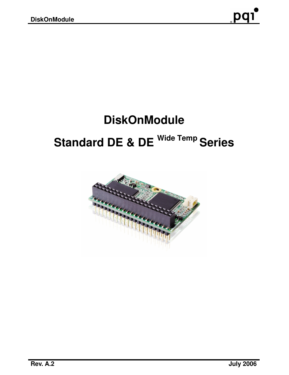 PQI DE Wide Temp Series User Manual | 12 pages