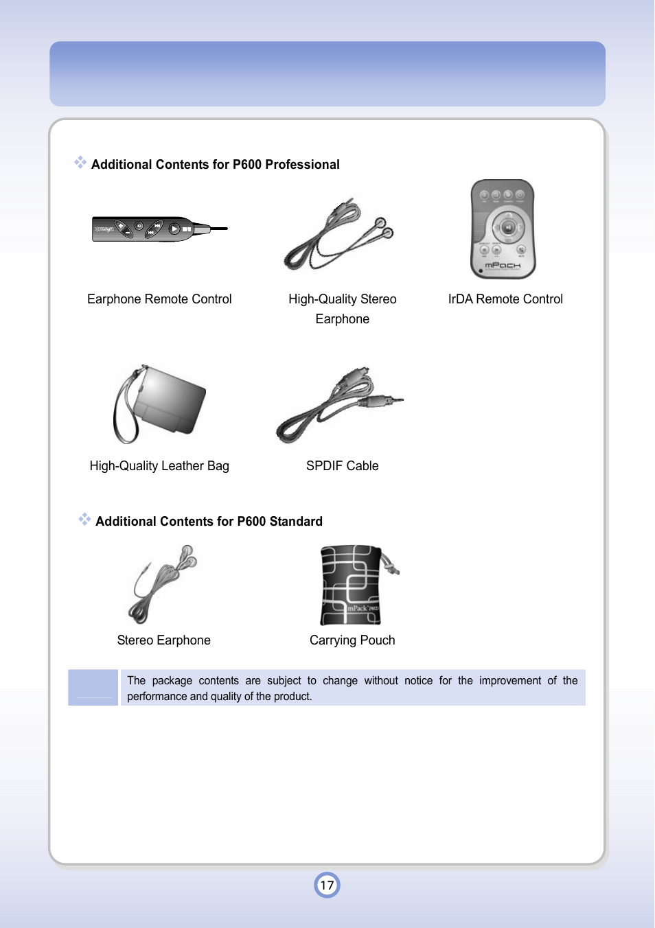 PQI P600 User Manual | Page 17 / 122