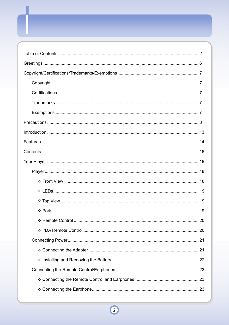 PQI P600 User Manual | Page 2 / 122