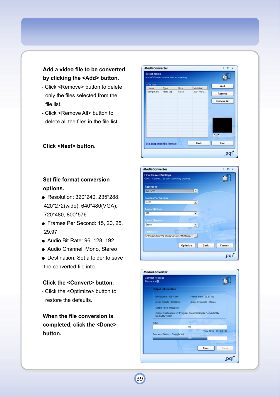 PQI P600 User Manual | Page 39 / 122