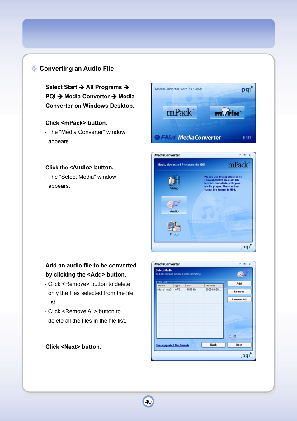 PQI P600 User Manual | Page 40 / 122