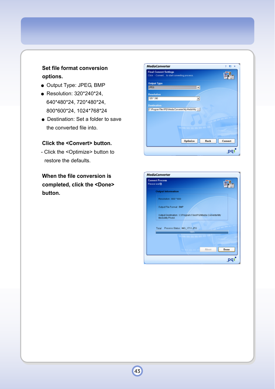 PQI P600 User Manual | Page 43 / 122