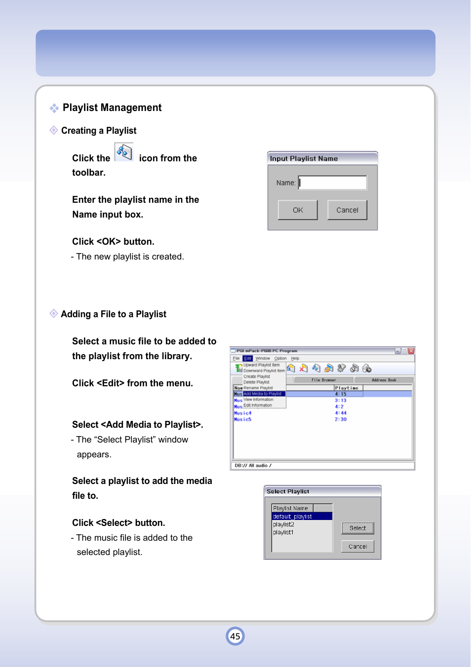 PQI P600 User Manual | Page 45 / 122