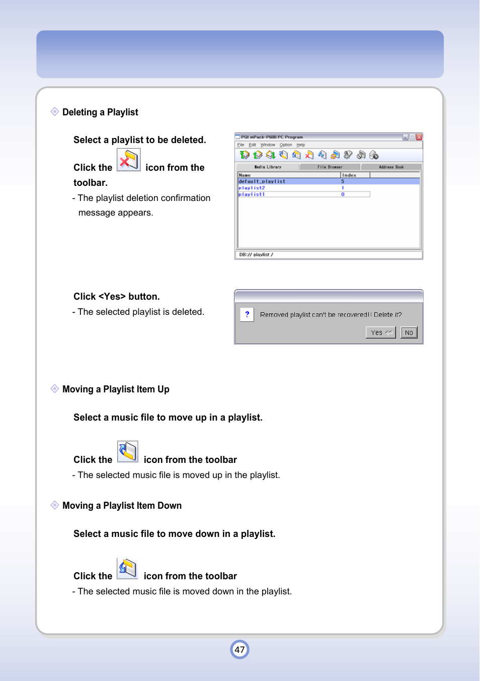 PQI P600 User Manual | Page 47 / 122