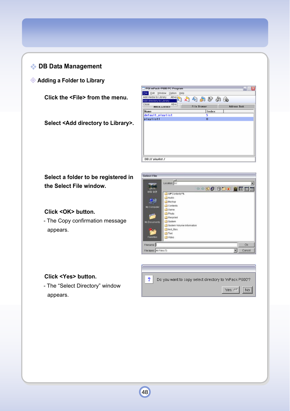PQI P600 User Manual | Page 48 / 122