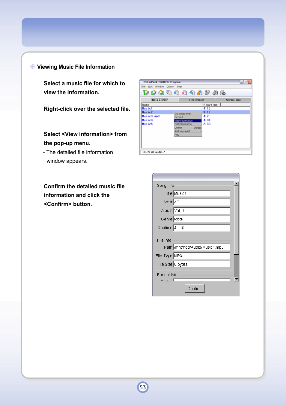 PQI P600 User Manual | Page 53 / 122