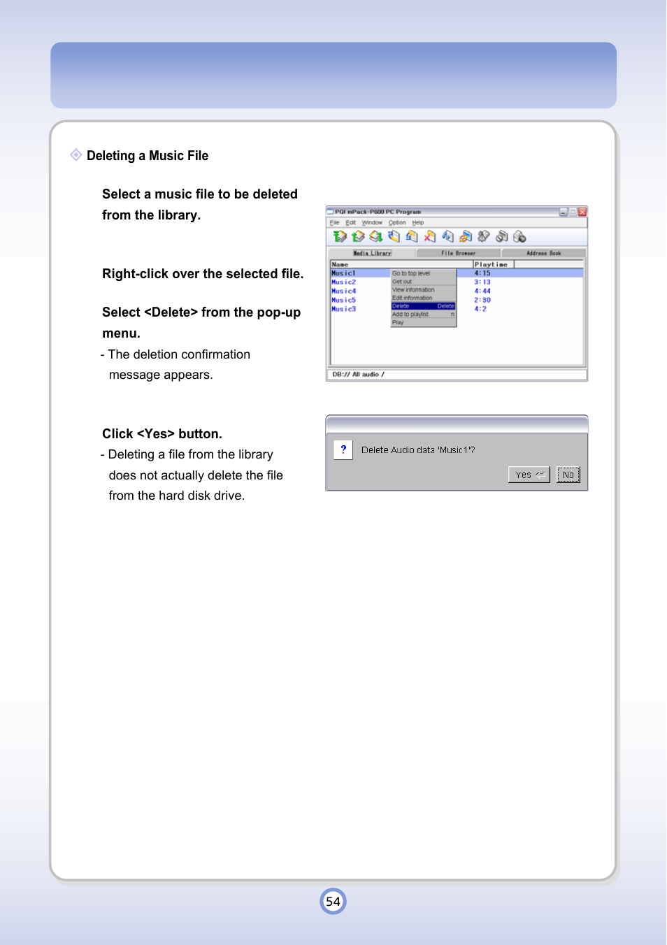 PQI P600 User Manual | Page 54 / 122