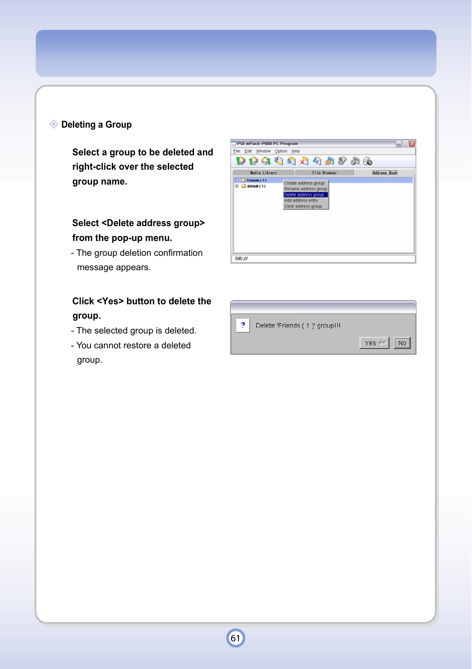 PQI P600 User Manual | Page 61 / 122
