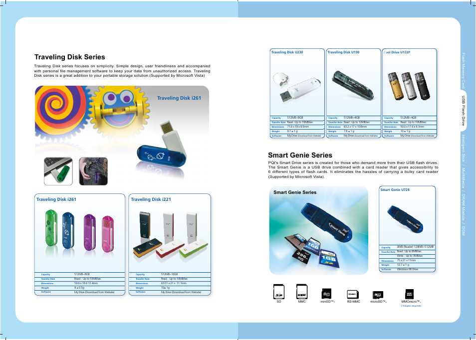Traveling disk series, Smart genie series, Traveling disk i261 | PQI U510 User Manual | Page 4 / 6
