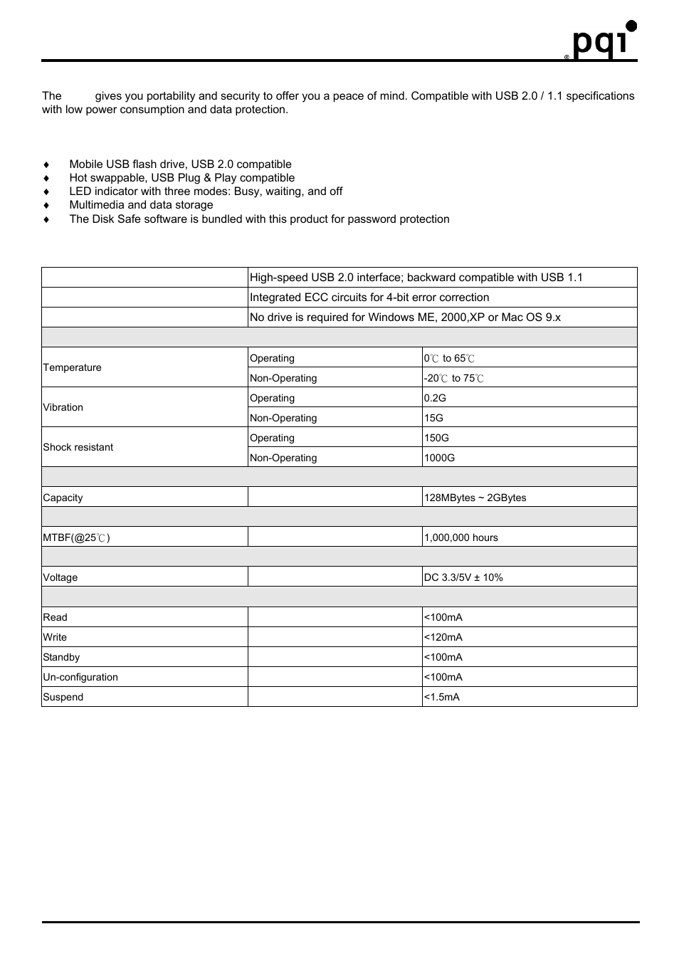 Usb flash drive | PQI Traveling Disk U260 User Manual | Page 4 / 7