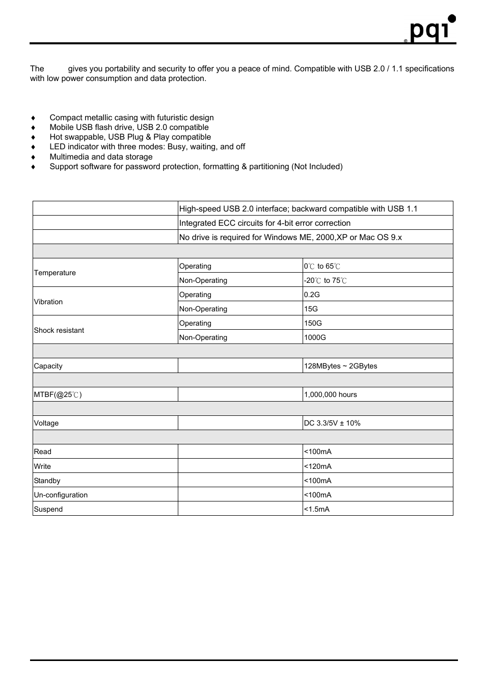 Usb flash drive | PQI Cool Drive U310 User Manual | Page 4 / 7