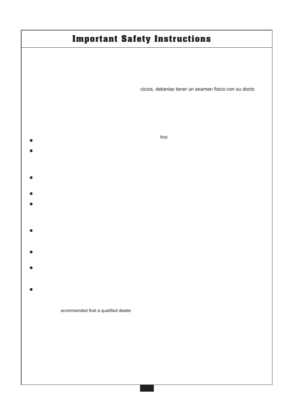 Important safety instructions | Powerline P2X User Manual | Page 4 / 65