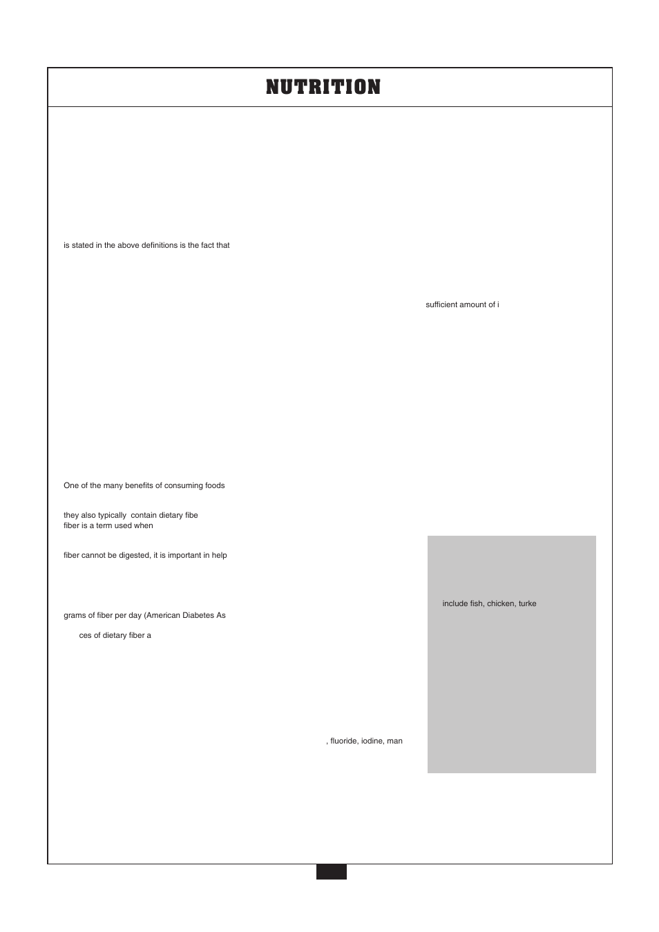 Nutrition | Powerline P2X User Manual | Page 40 / 65