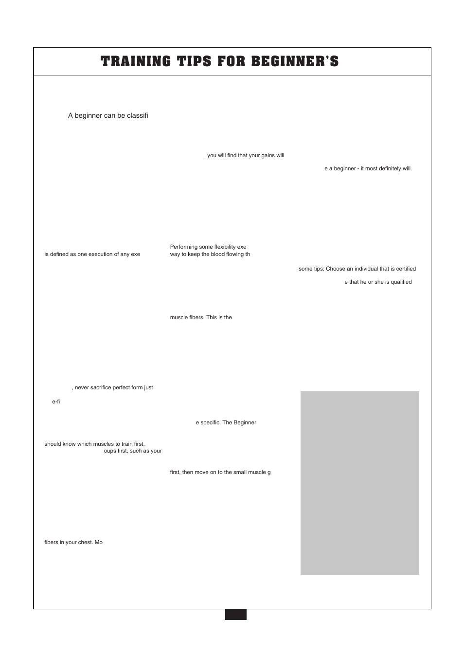 Training tips for beginner’s, Are you a “beginner | Powerline P2X User Manual | Page 42 / 65