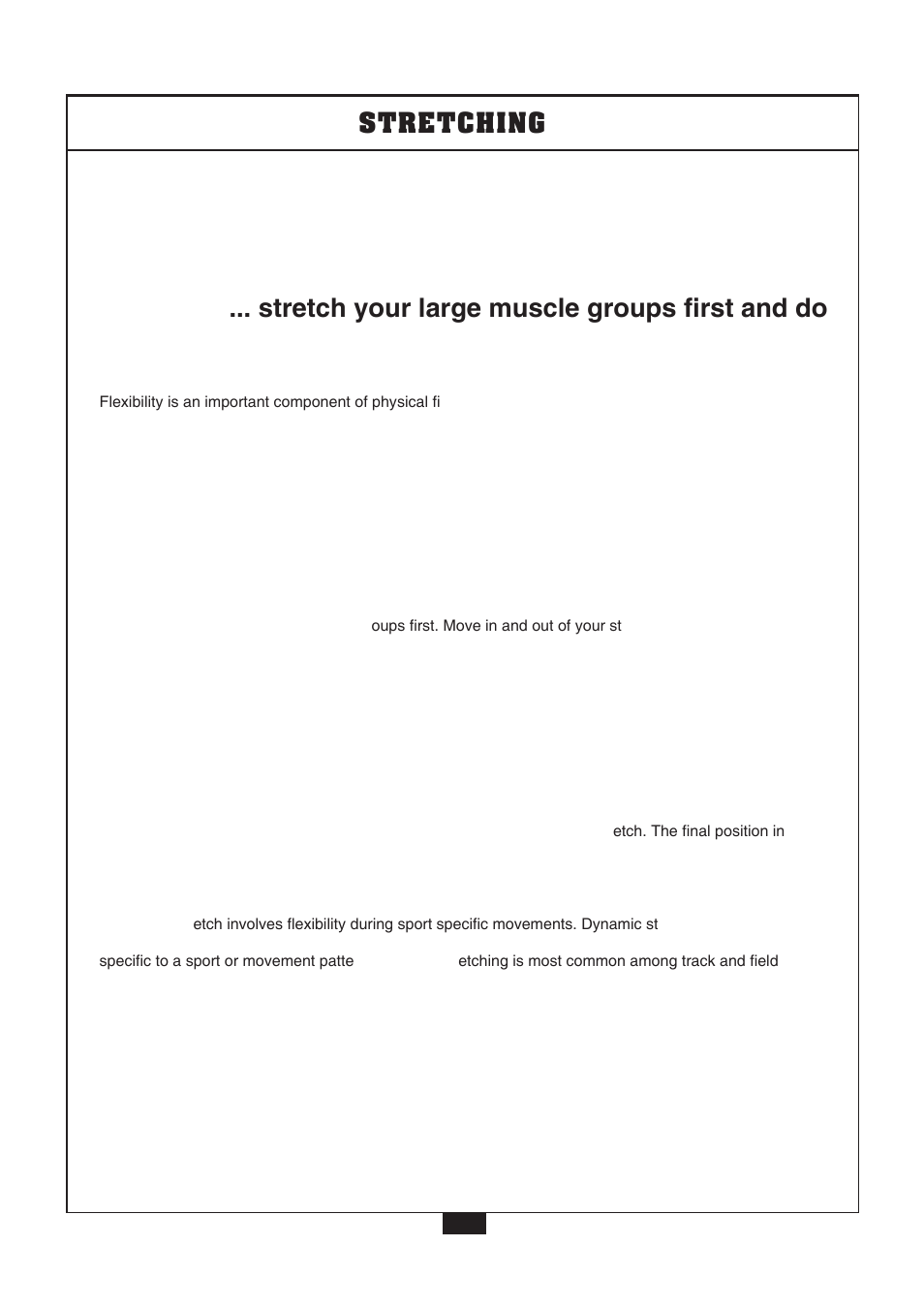 Stretching | Powerline P2X User Manual | Page 52 / 65