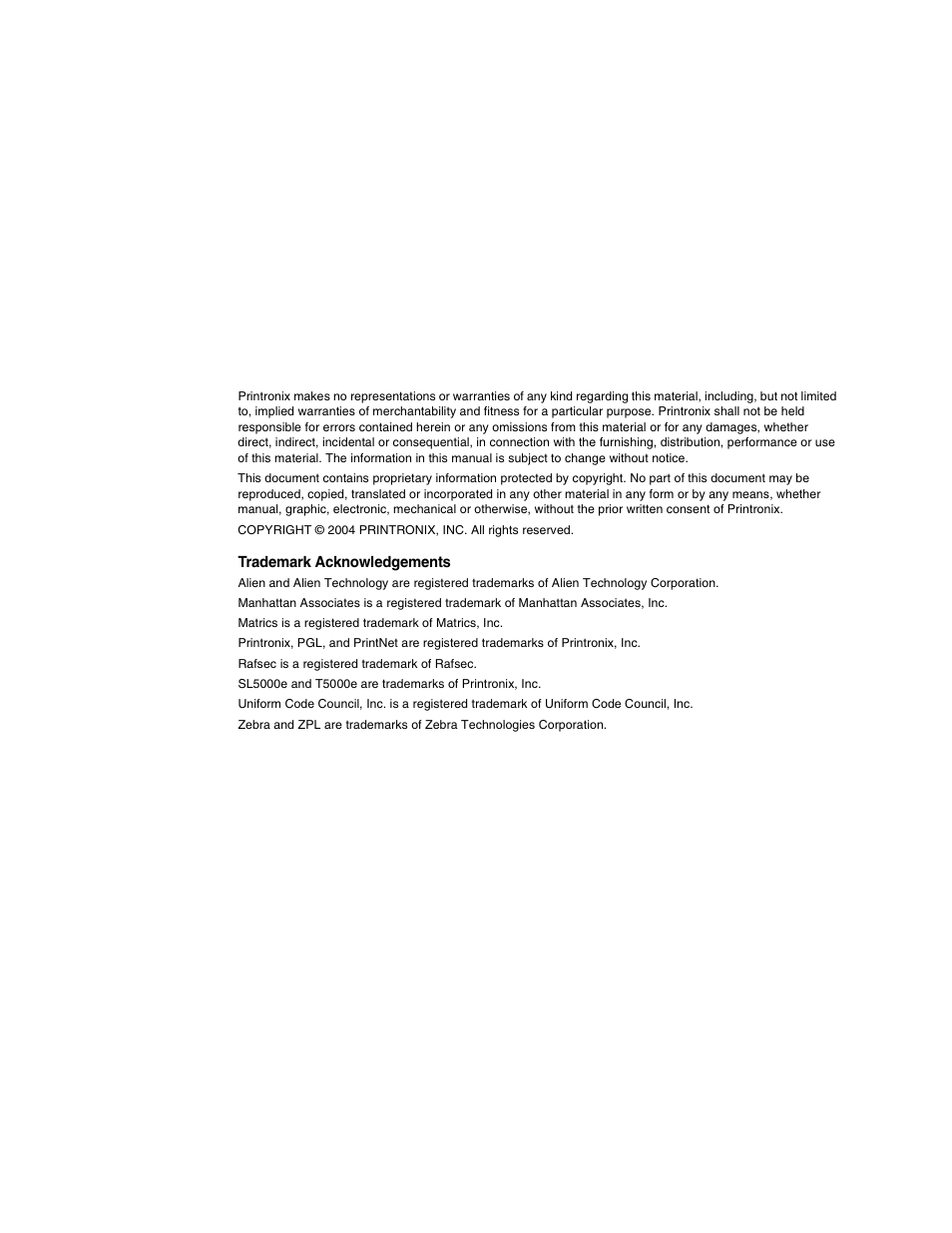 Printronix SL5000e User Manual | Page 4 / 52