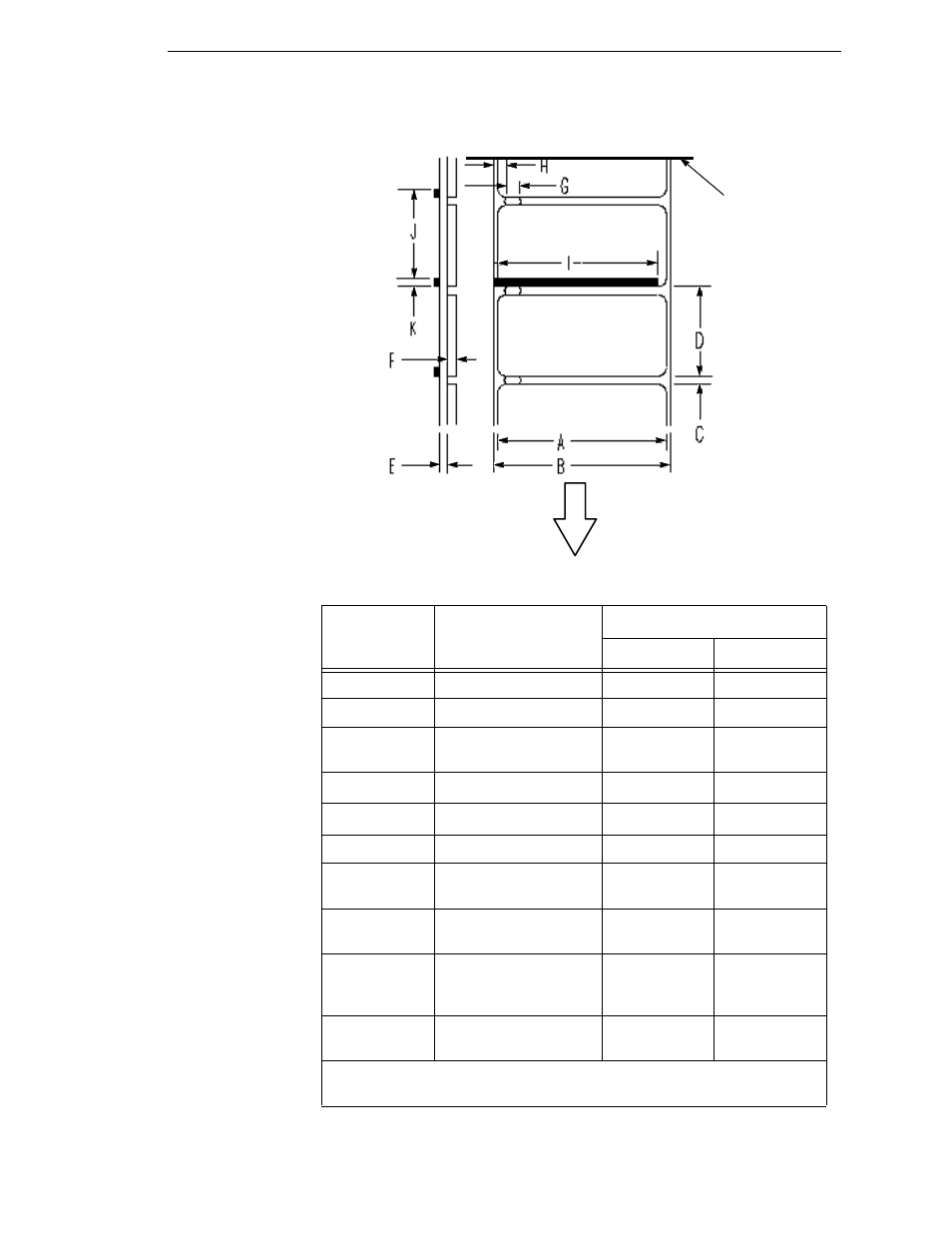 Label/tag media specifications | Printronix T4204 User Manual | Page 203 / 232