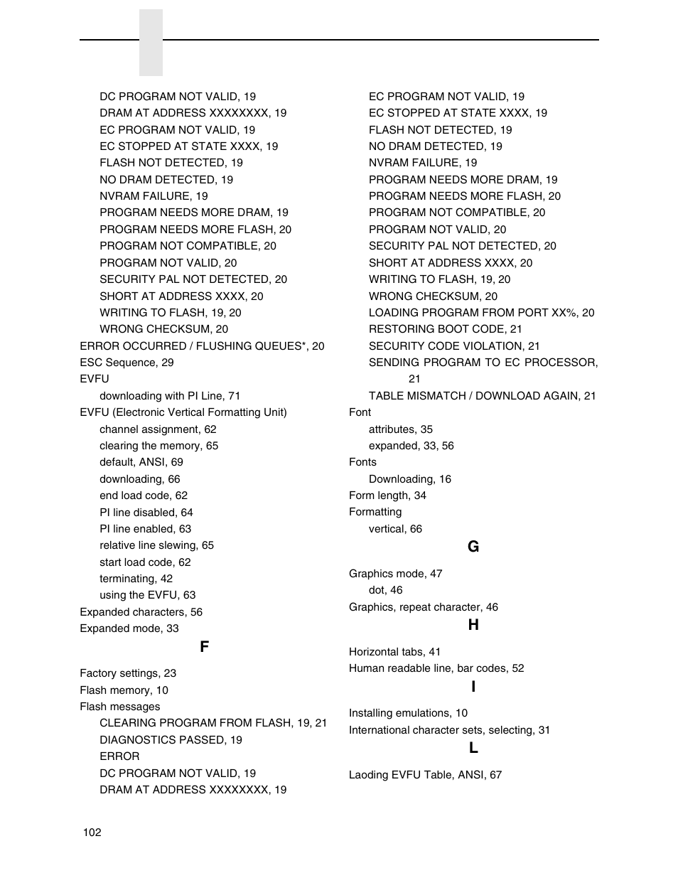 Printronix ANSI Printer User Manual | Page 102 / 106