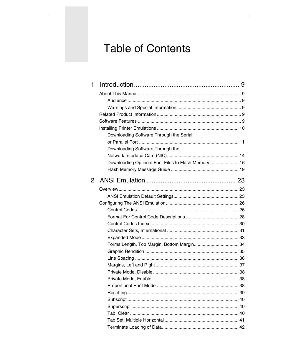 Printronix ANSI Printer User Manual | Page 5 / 106