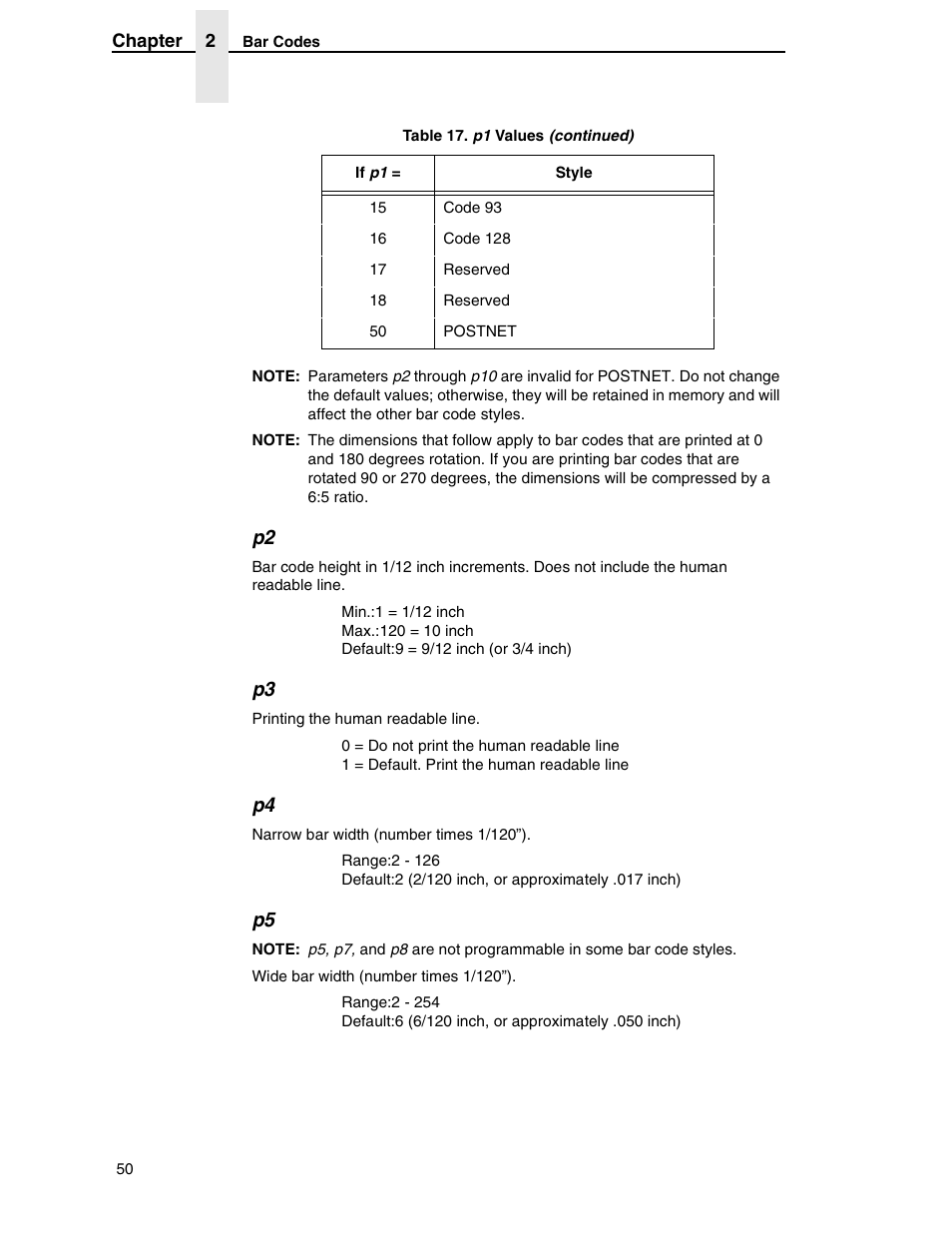 Printronix ANSI Printer User Manual | Page 50 / 106