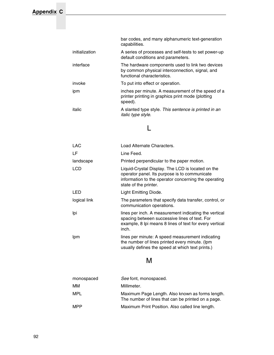 Printronix ANSI Printer User Manual | Page 92 / 106