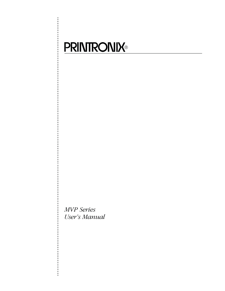 Printronix MVP Series User Manual | 243 pages