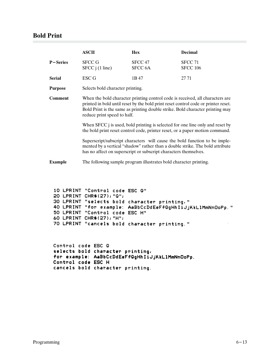 Bold print | Printronix P9000 Series User Manual | Page 111 / 334
