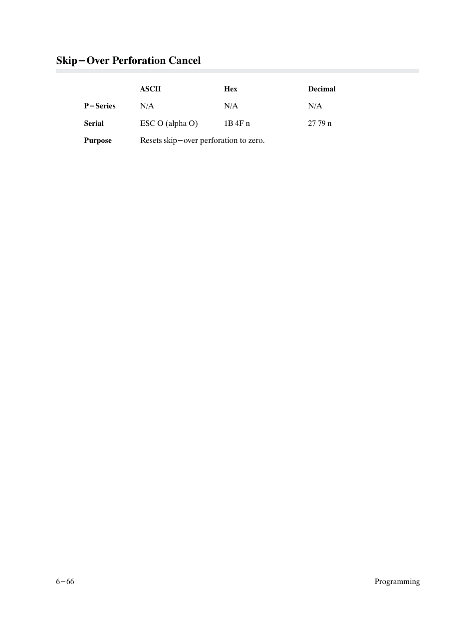 Skip-over perforation cancel | Printronix P9000 Series User Manual | Page 164 / 334