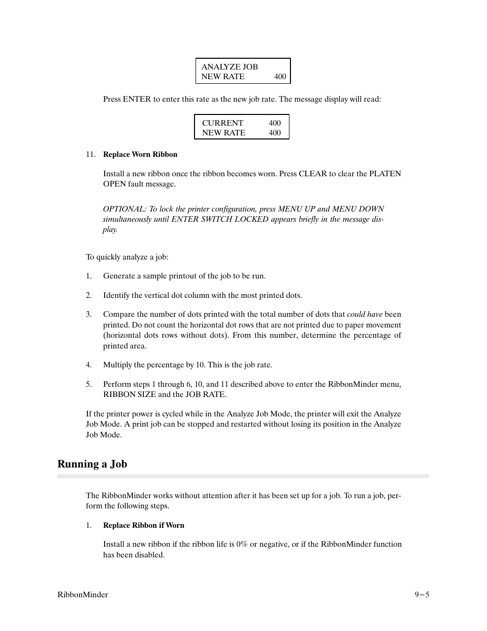Running a job | Printronix P9000 Series User Manual | Page 191 / 334