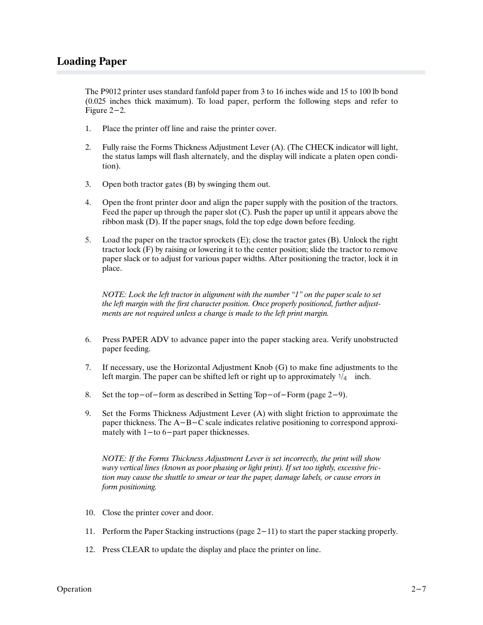 Loading paper | Printronix P9000 Series User Manual | Page 25 / 334