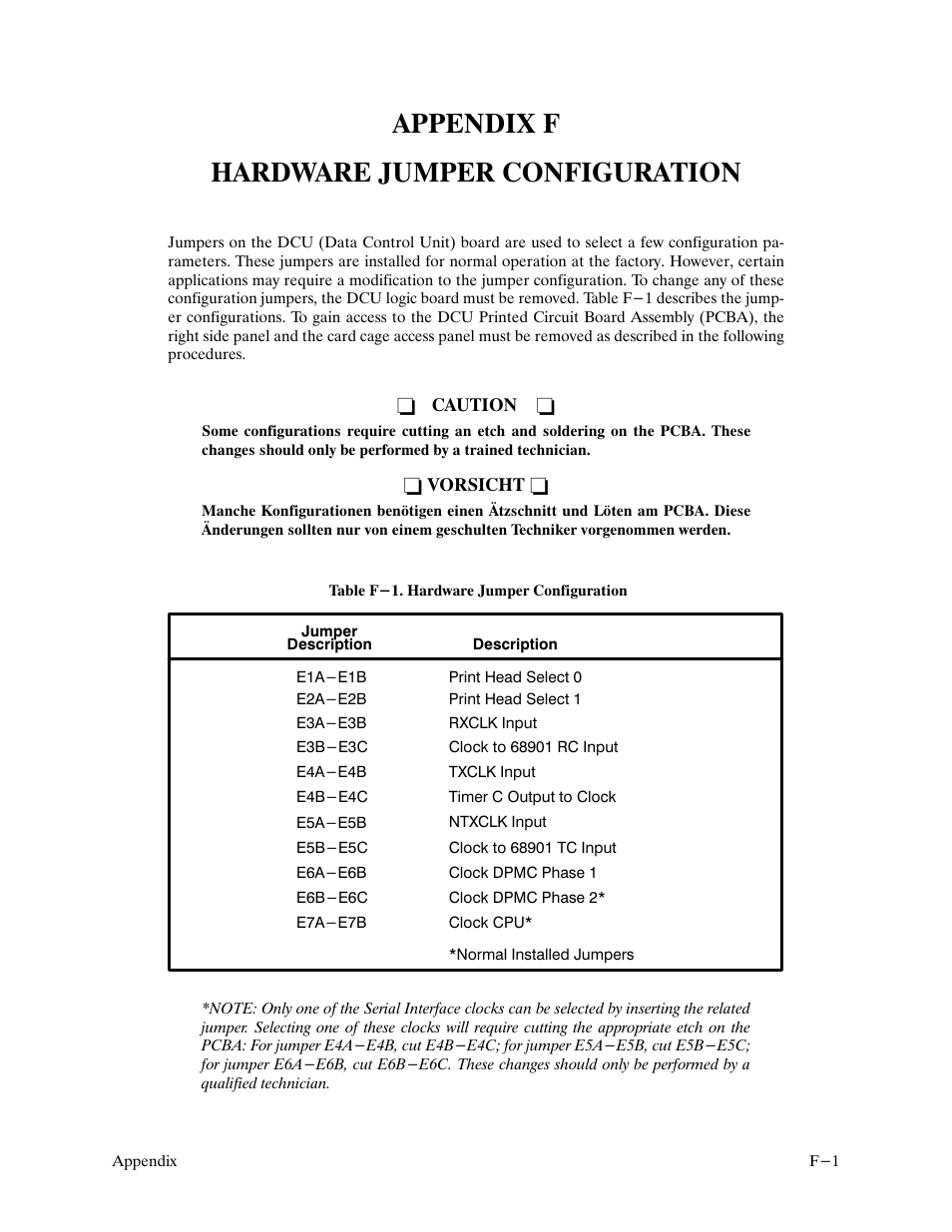 Appendix f hardware jumper configuration | Printronix P9000 Series User Manual | Page 323 / 334