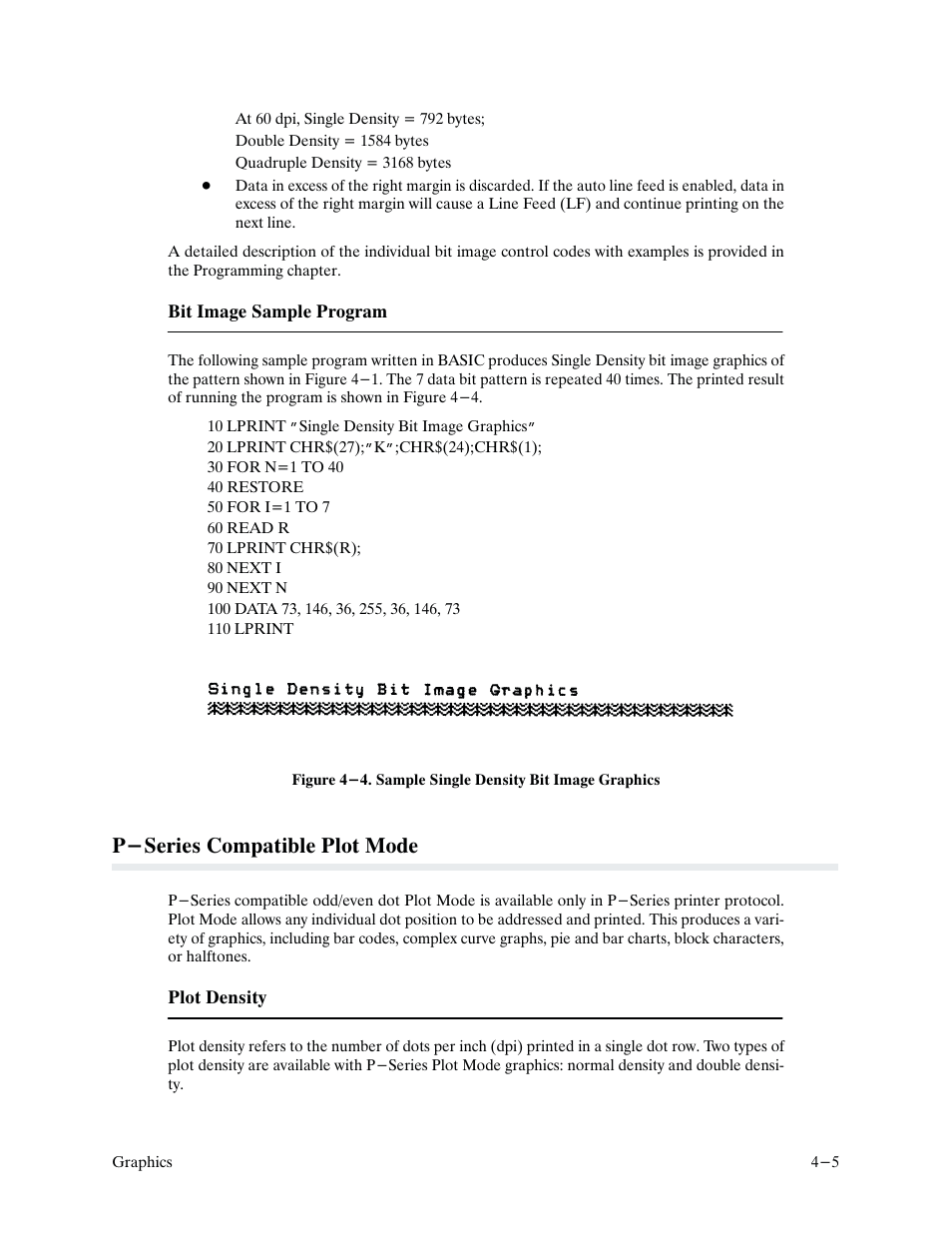 P-series compatible plot mode | Printronix P9000 Series User Manual | Page 73 / 334