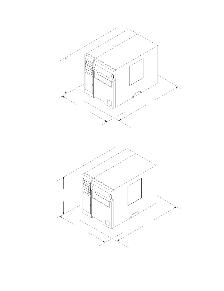 Replacement of media and ribbon. (see, Figure 2–1, Figure 2–2 | Printronix T3306 User Manual | Page 25 / 144