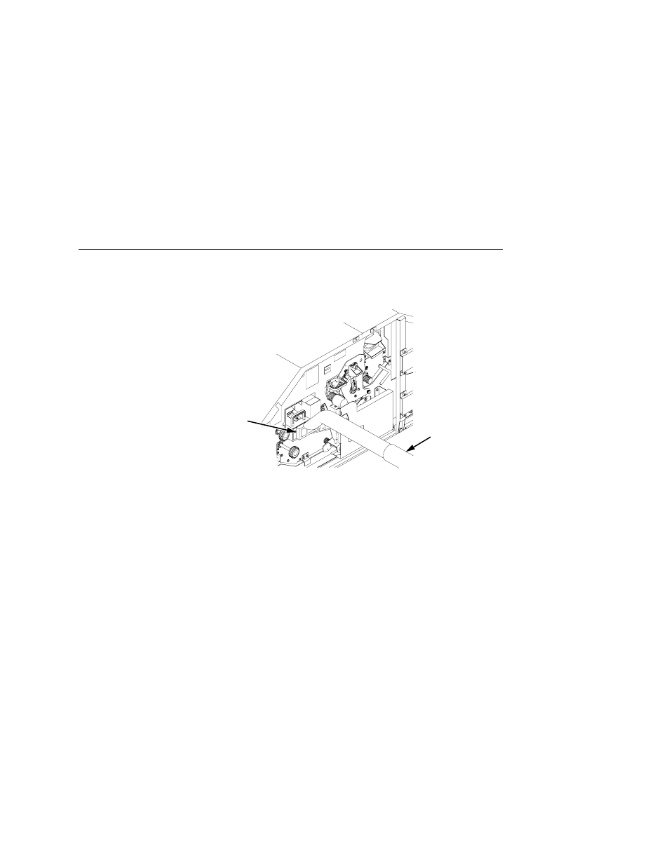 Vacuum the fuser unit, Caution, Pull the transport unit toward you until it stops | Printronix L5520 User Manual | Page 151 / 244