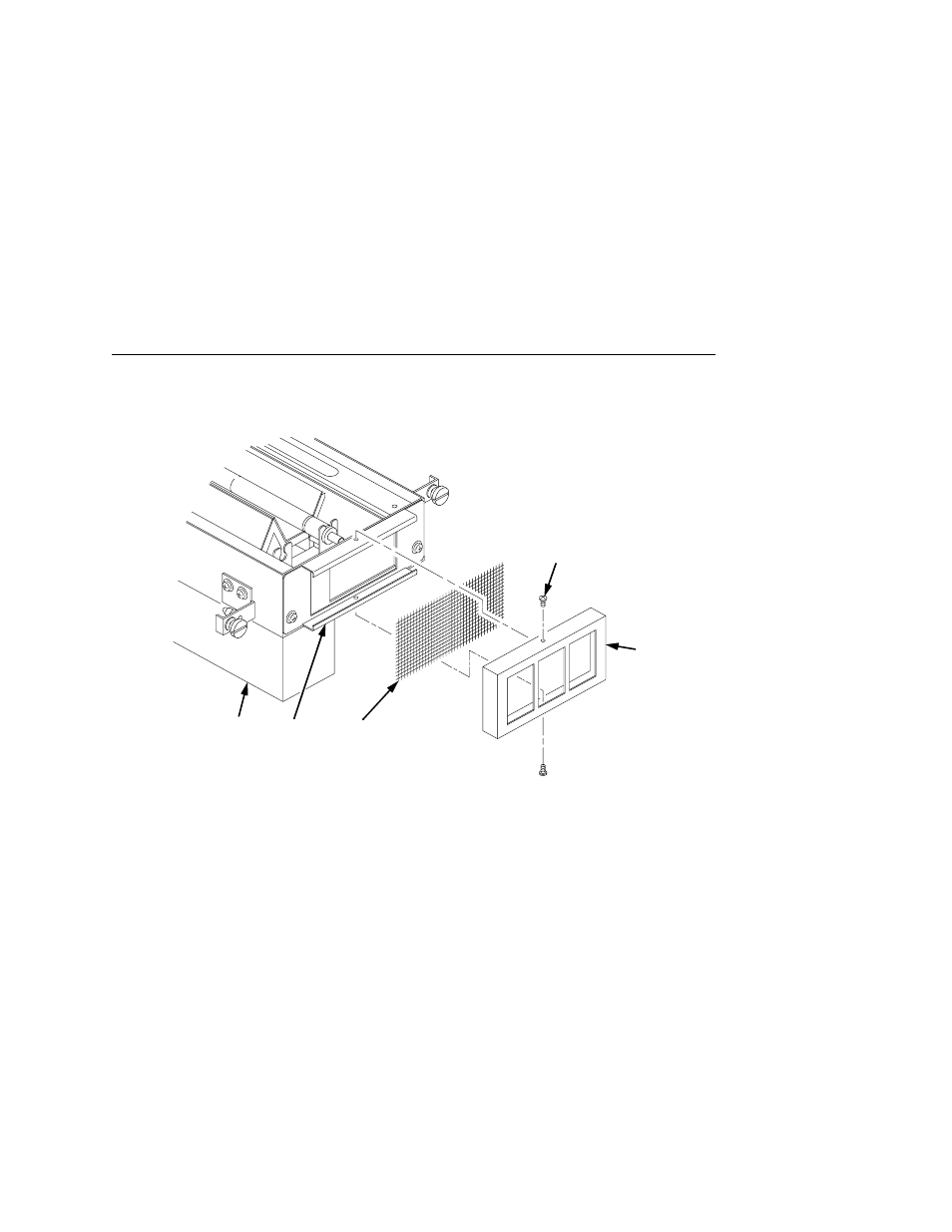 Vacuum the filter, then install it, Vacuum any paper dust from the printer frame | Printronix L5520 User Manual | Page 163 / 244