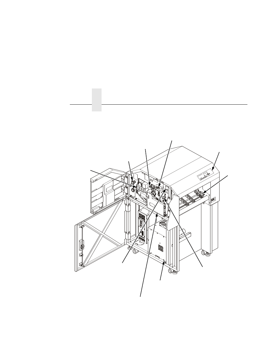 Figure 1 : printer components, Chapter 1 | Printronix L5520 User Manual | Page 20 / 244