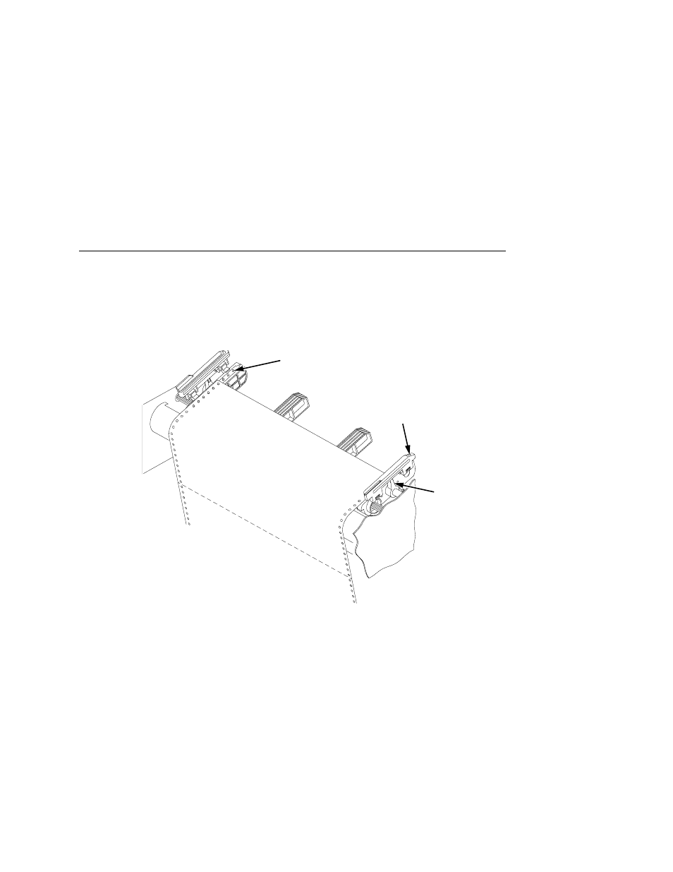 Close the left tractor gate | Printronix L5520 User Manual | Page 27 / 244