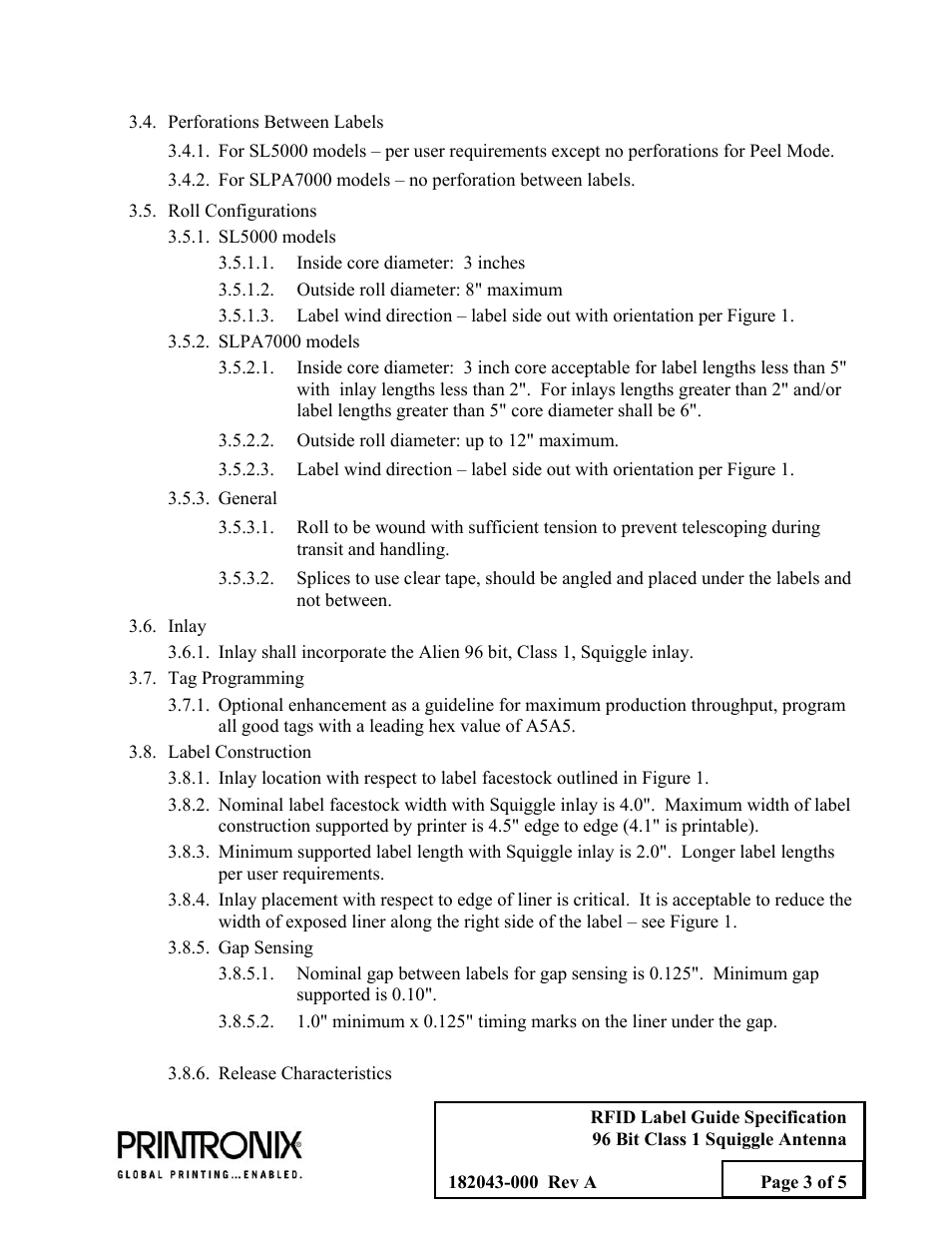 Printronix 182043 User Manual | Page 3 / 5