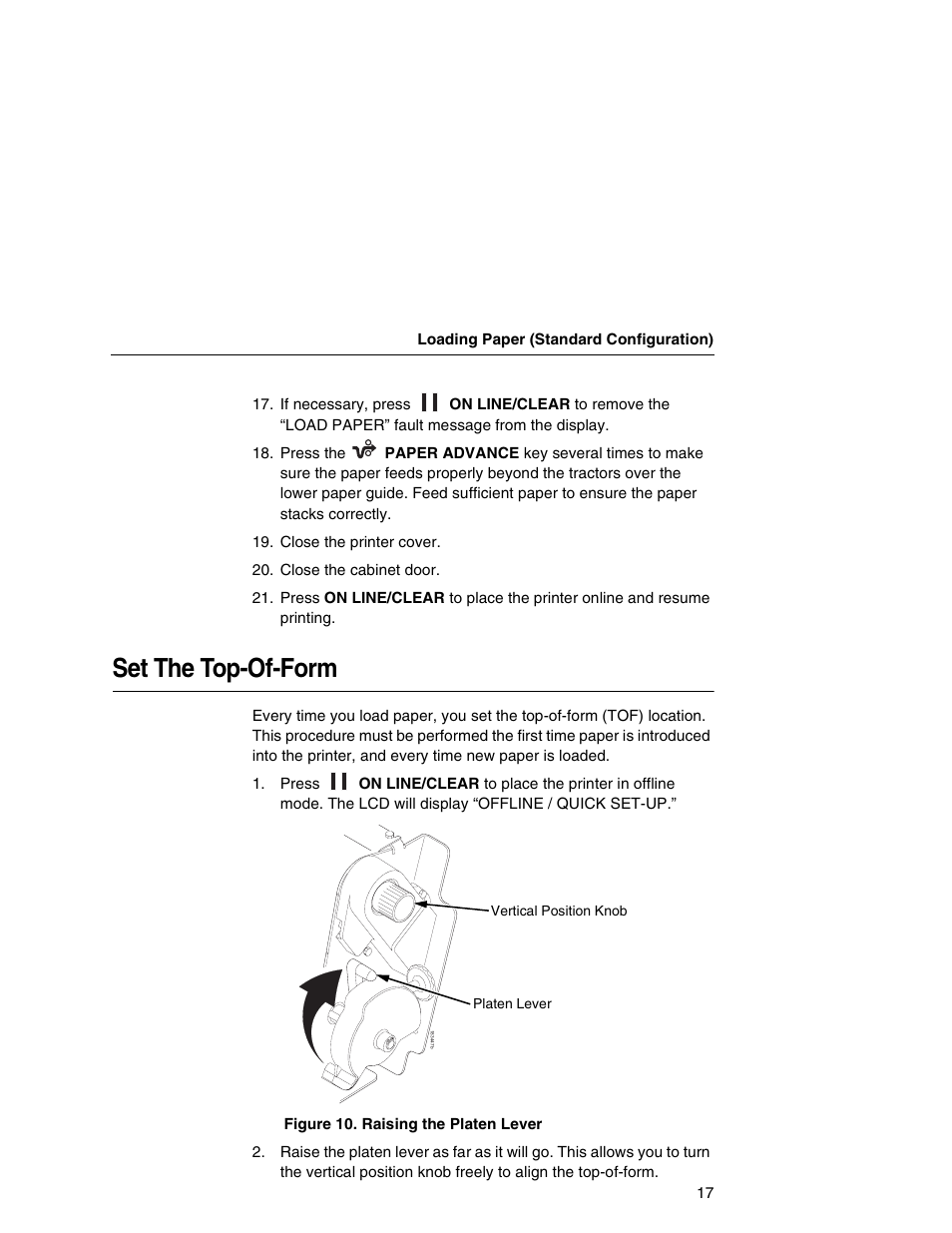 Set the top-of-form | Printronix P7000HD User Manual | Page 17 / 44