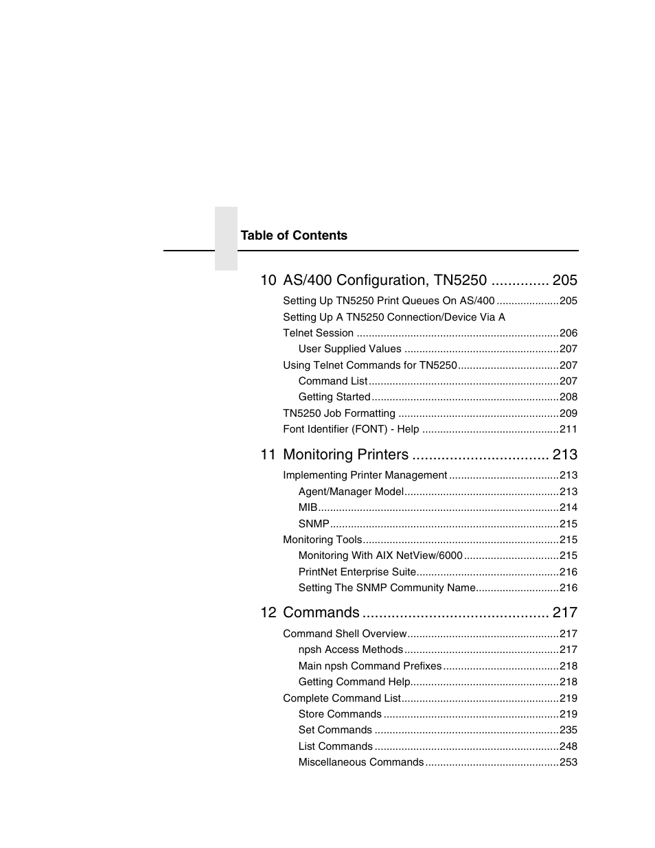 11 monitoring printers, 12 commands | Printronix Integrated Network Interface Card User Manual | Page 12 / 310
