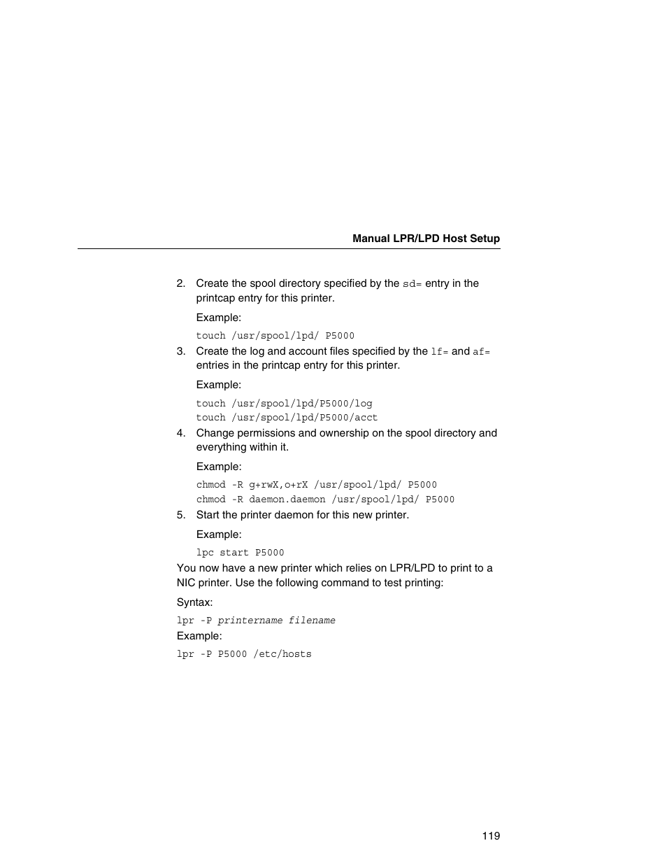 Printronix Integrated Network Interface Card User Manual | Page 123 / 310
