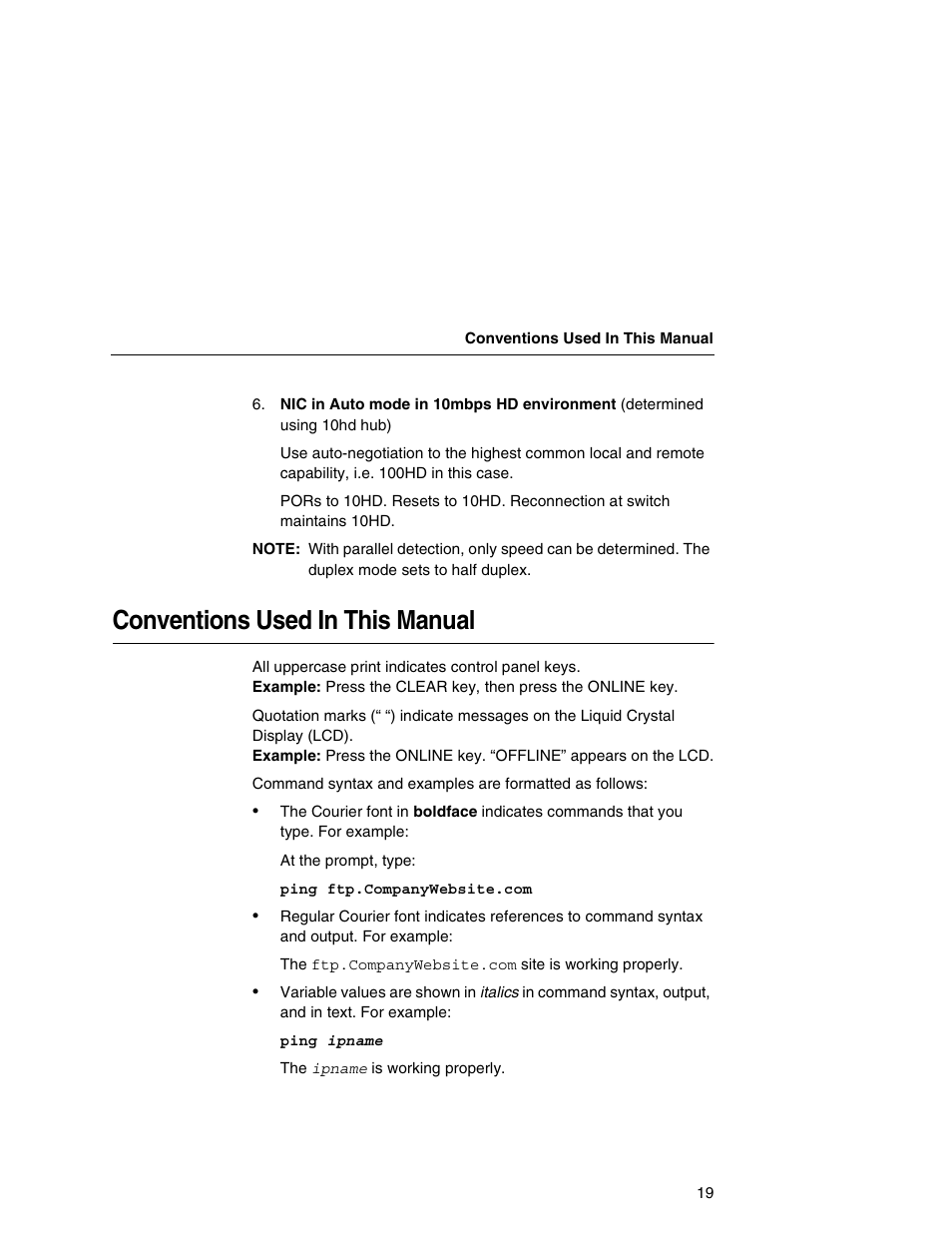 Conventions used in this manual | Printronix Integrated Network Interface Card User Manual | Page 23 / 310