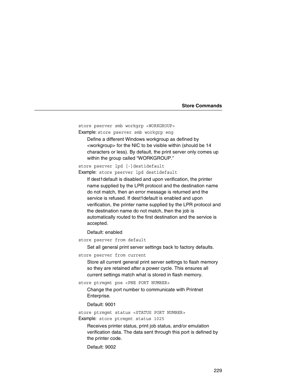 Printronix Integrated Network Interface Card User Manual | Page 233 / 310