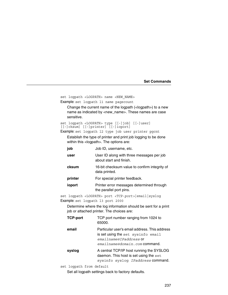 Printronix Integrated Network Interface Card User Manual | Page 241 / 310