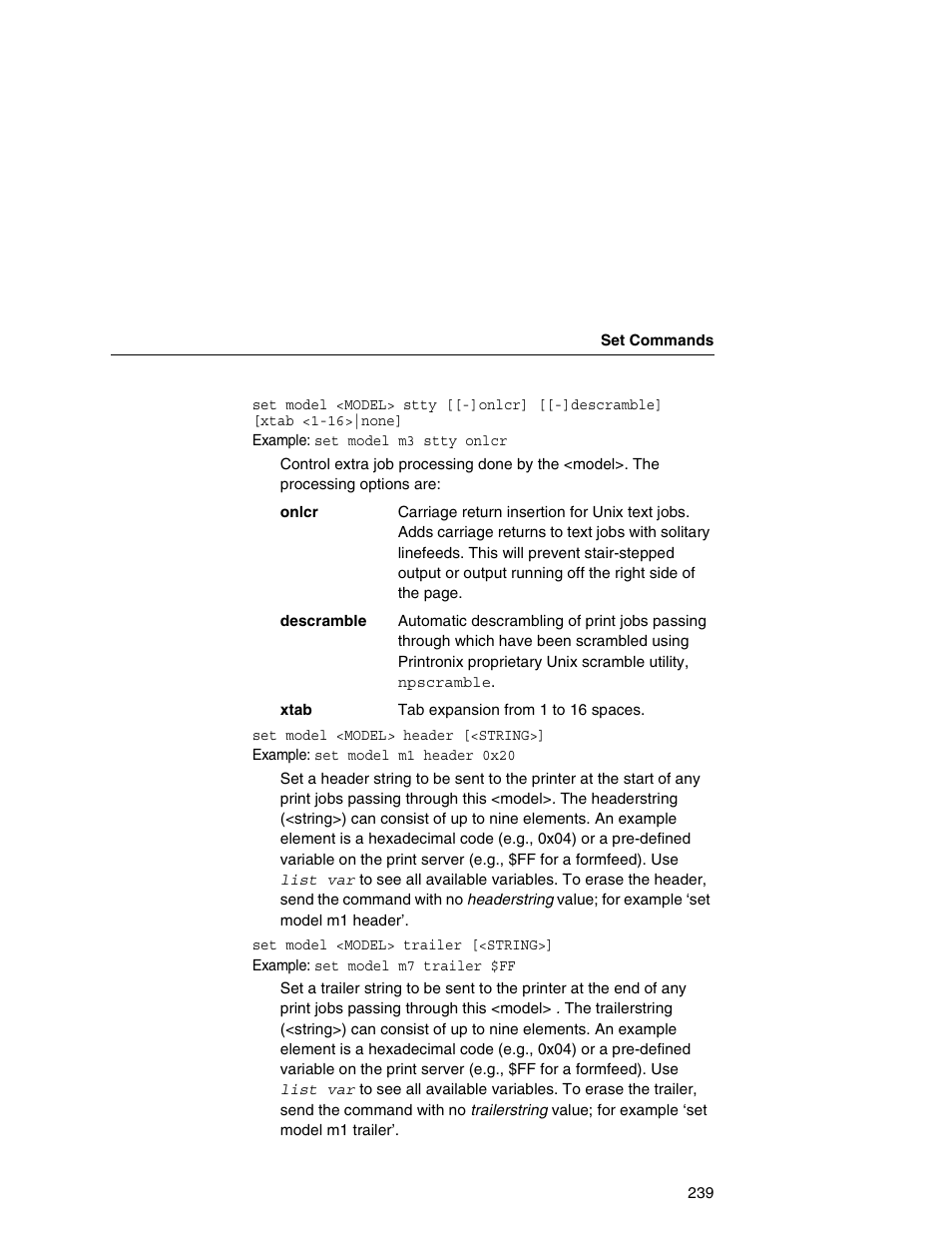 Printronix Integrated Network Interface Card User Manual | Page 243 / 310